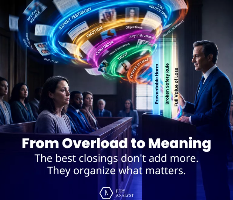 Your Closing Argument Isn’t a Speech. It’s a Psychological Event.